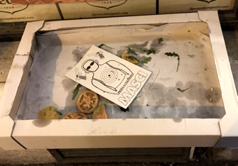 Paris-Update-Cest-ironique-Shooting Target Pizza Box