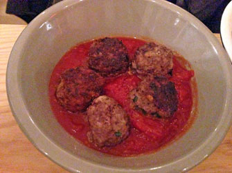 Paris Update Balls Restaurant beef meatballs