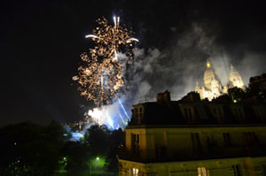 Paris Update-Fireworks Sacre Coeur Montmartre