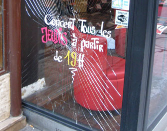 Paris Update Cafe Broken Window