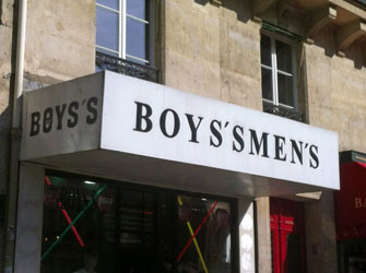 Paris Update Shop Signs Boys Mens
