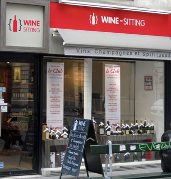 Paris Update Shop Signs Wine Sitting
