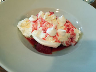 Paris Update Marsangy restaurant cream strawberries