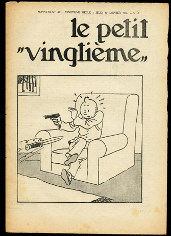 ParisUpdate-Herge-GrandPalais-illus couv oreille cassee - petit vingtième.1936