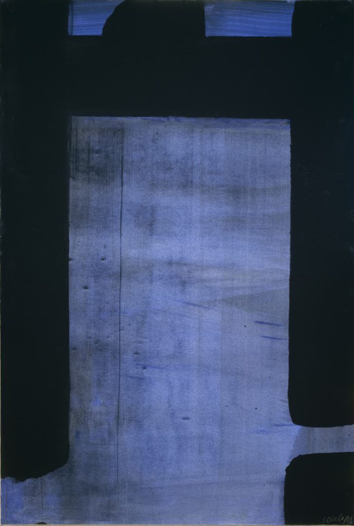 Soulages, Fondation Gianadda, "Gouache Vinylique sur Papier 109 x 73 cm, 1977.