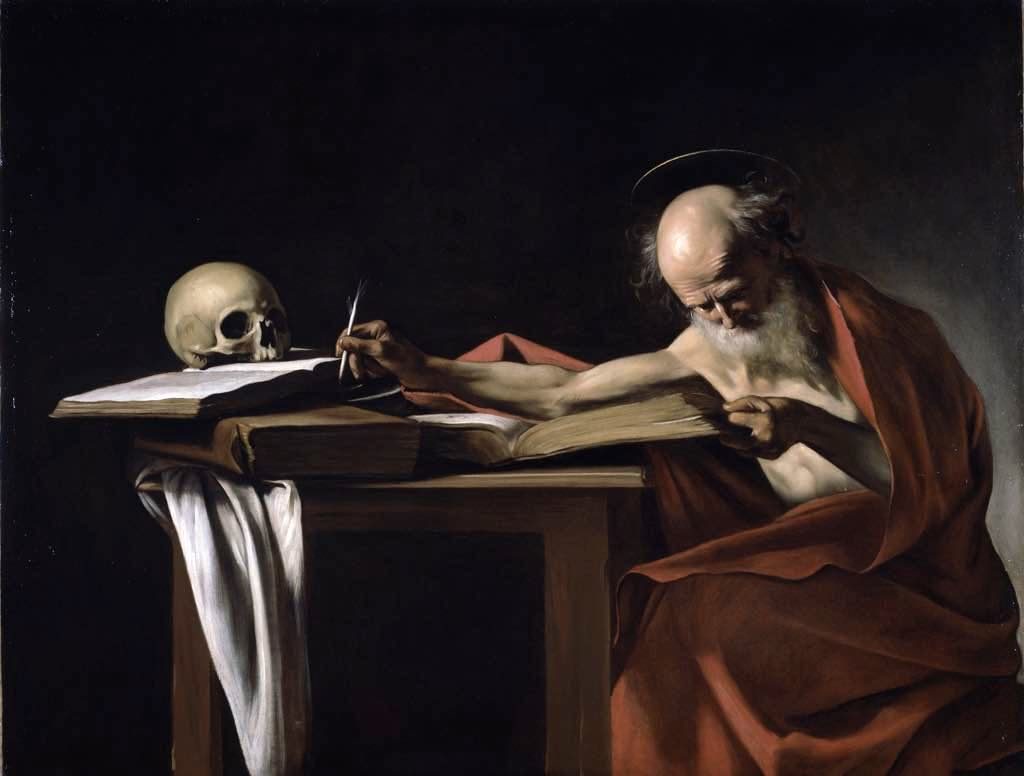 Caravaggio. "Saint Jerome Writing" (1605). Musée Jacquemart-André, Paris