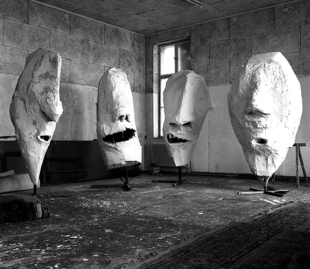 "Lemur Heads" (1992) in Franz West’s studio in Vienna. Photo: Harald Schônfellinger. Centre Pompidou, Paris