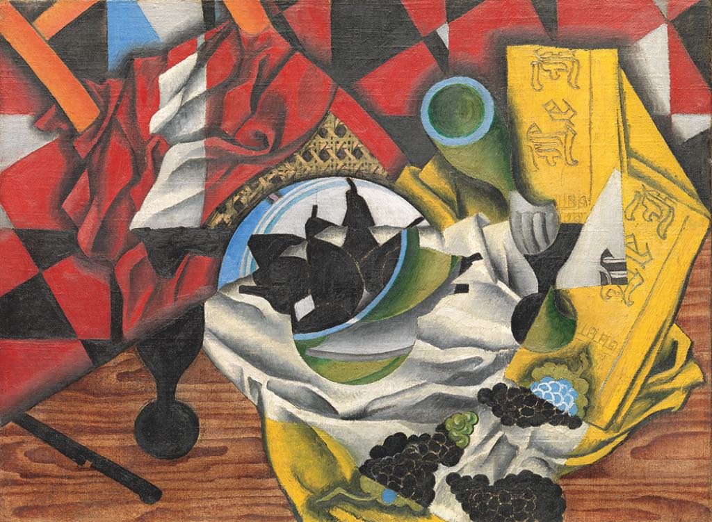 "Poires et Raisins sur une Table" (fall 1913), by Juan Gris