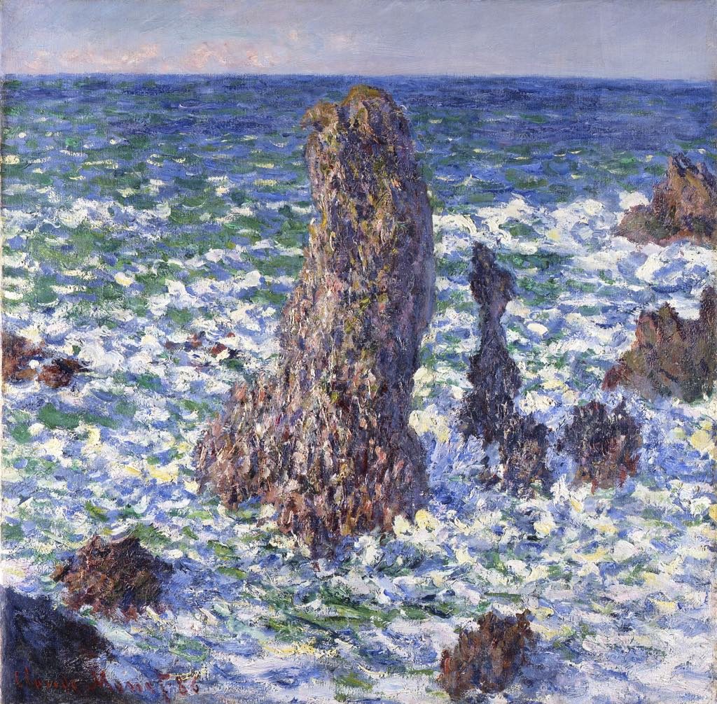 Claude Monet’s "Les Pyramides de Port-Coton, Effet de Soleil" (1886) Musee Marmottan Monet