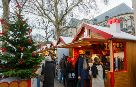 The Christmas market at Saint-Germain-des-Près.