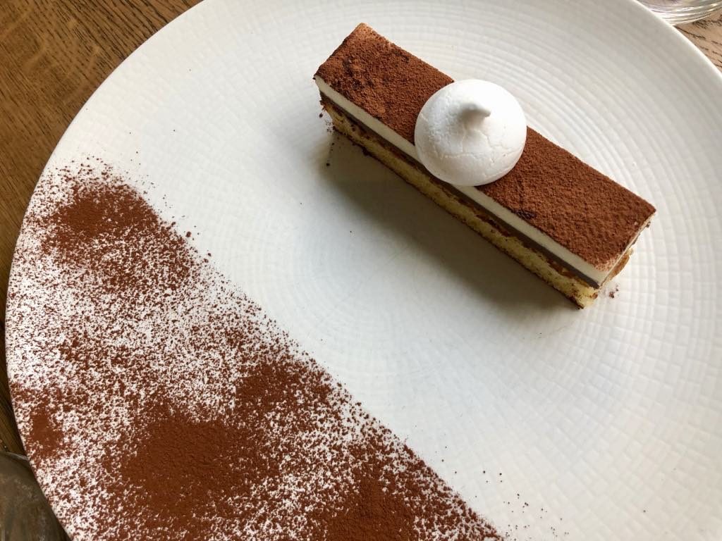 "Tiramisu-like" cake. The restaurant Variations in Paris’s 11th arrondissement.