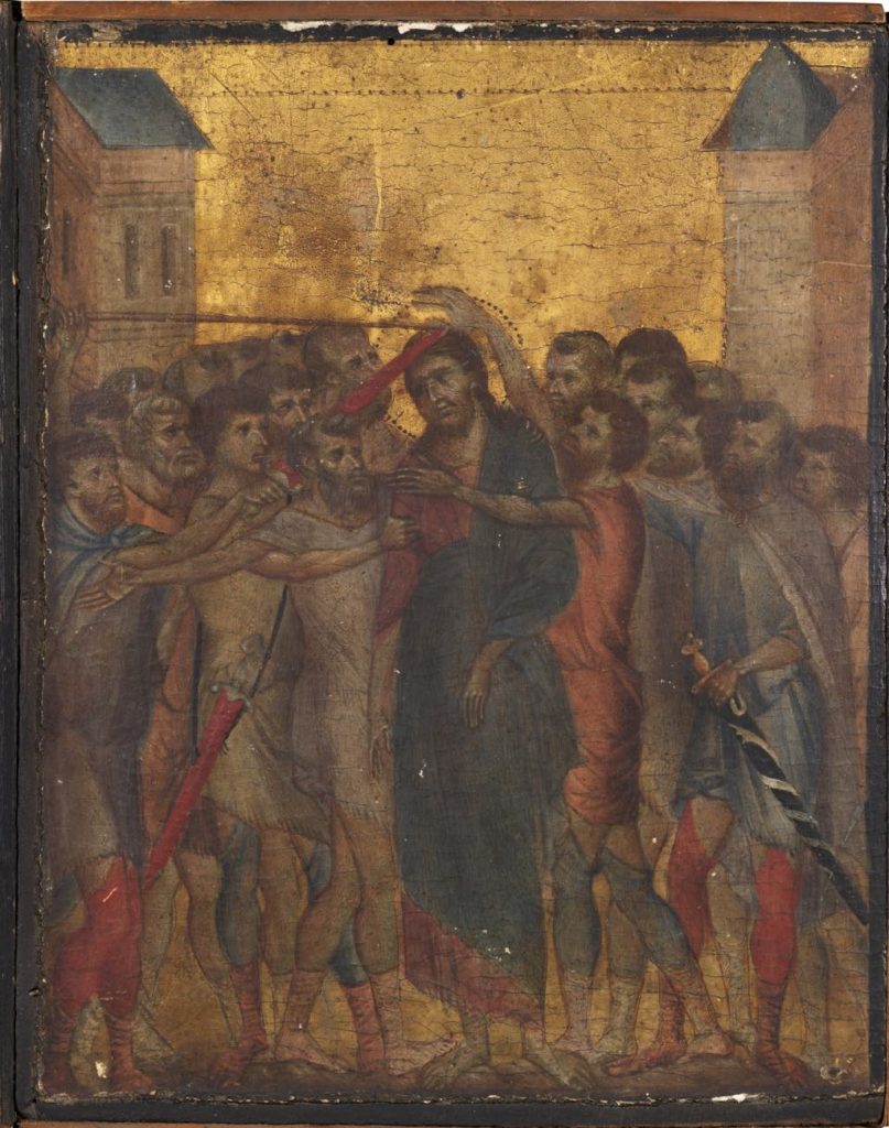 “The Mocking of Christ” (1280) by Cimabue.