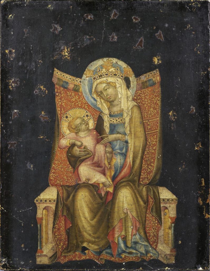“Virgin and Child Enthroned” (1350) by the Master of Vyšší Brod.