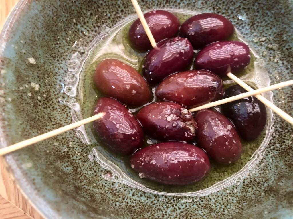 Kalamata olives.