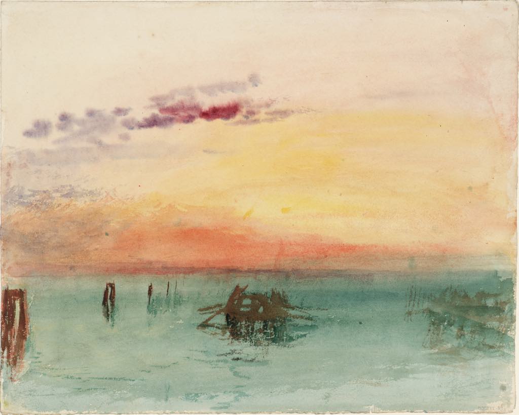 "Venice: View of the Laguna at Sunset" (1840), by J.M.W. Turner. Photo © Tate 