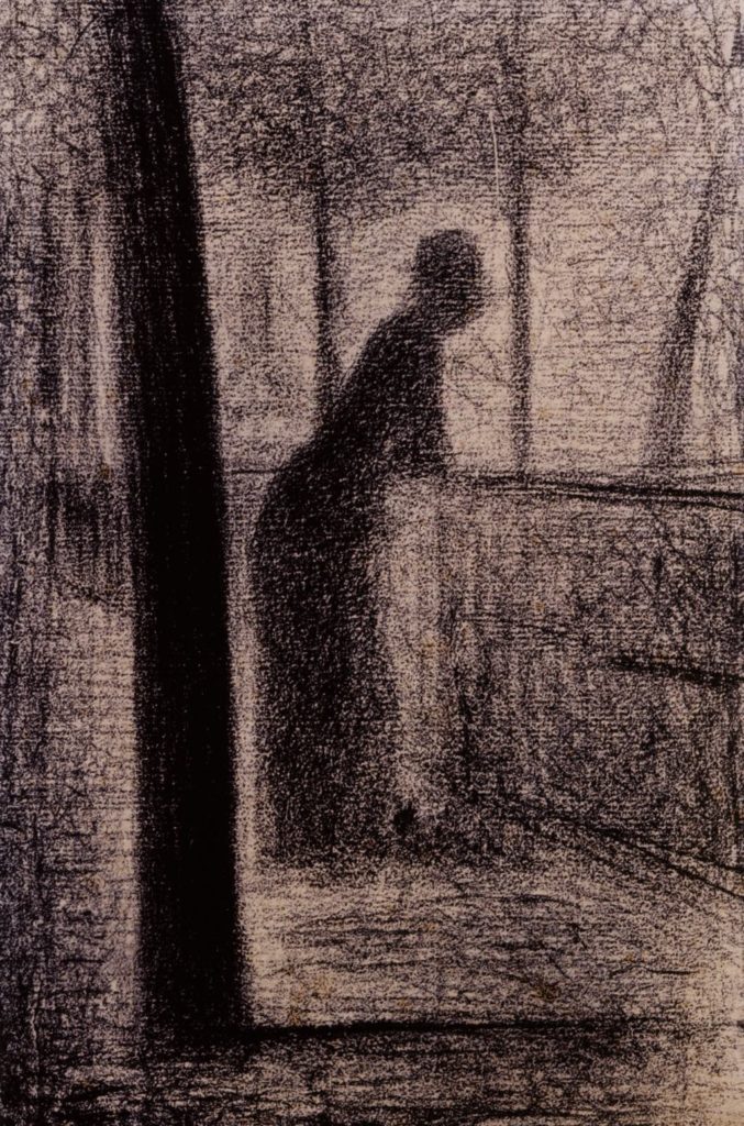"Woman Leaning on a Parapet by the Seine" (c. 1881), by Georges Seurat. Prat Collection