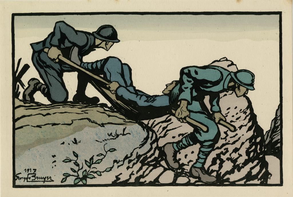 From the series "24 Estampes sur la Guerre" (1917), by Georges Bruyer.