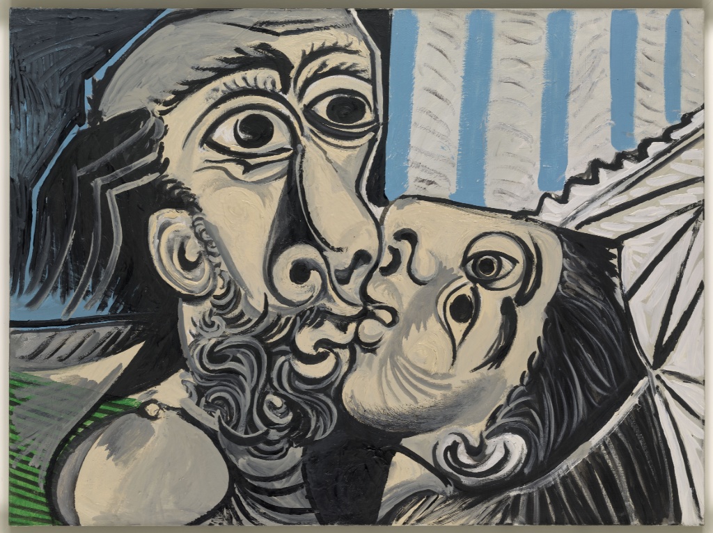 "Le Baiser" ("The Kiss, 1969), by Pablo Picasso. Musée National Picasso-Paris, Photo © RMN-Grand Palais, Adrien Didierjean. © Succession Picasso 2021