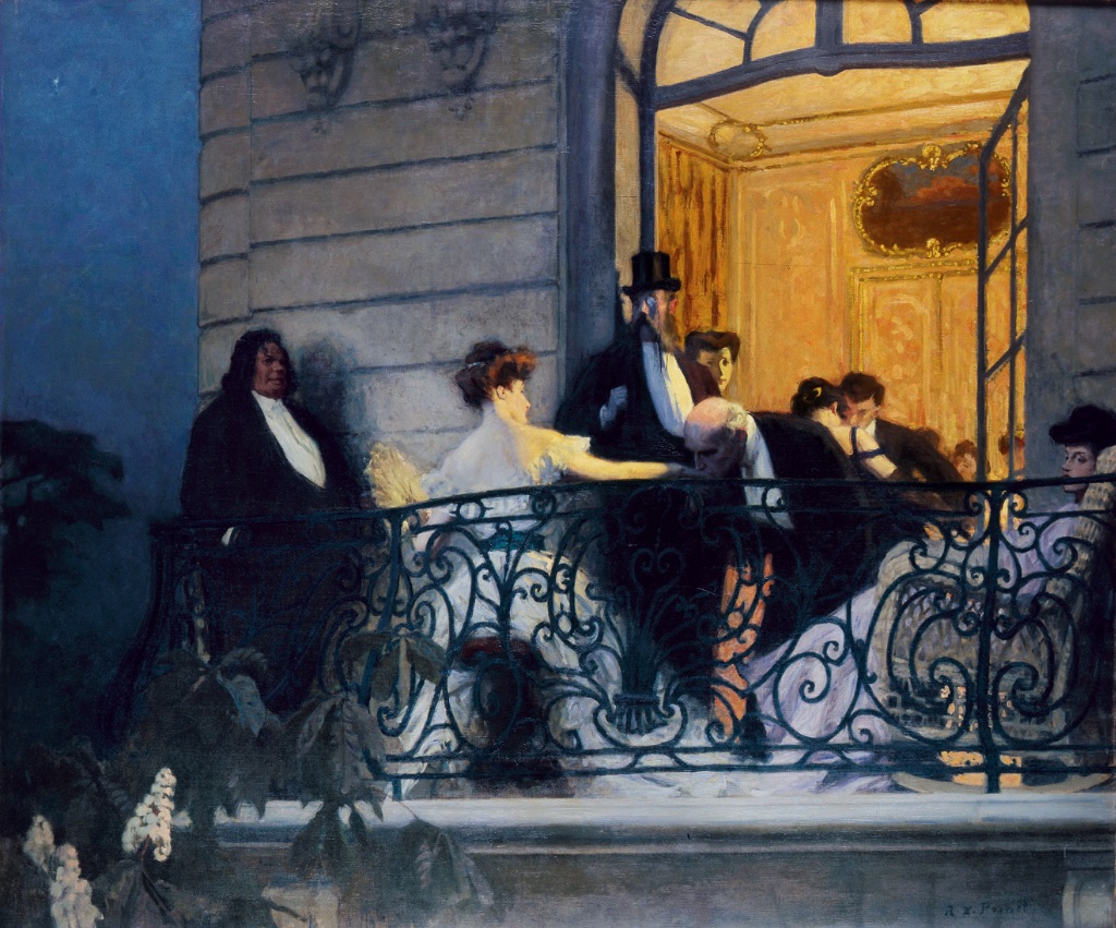 "Le Balcon" ( 1905-06), by René-Xavier Prinet, evokes the elite social world Proust frequented. © Caen, Musée des Beaux-Arts/Patricia Touzard