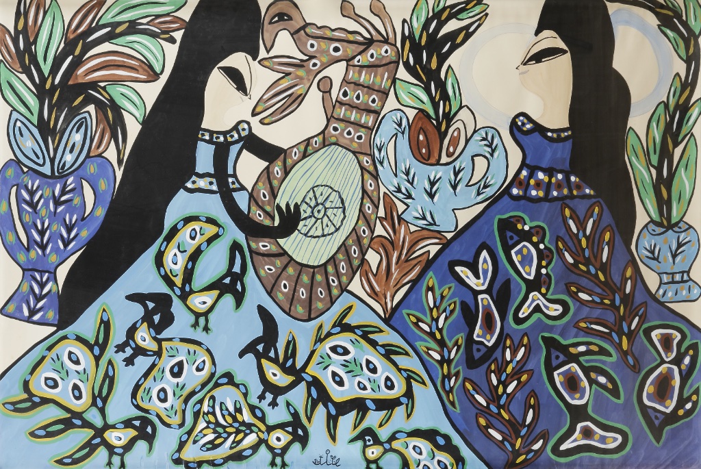 "Musique" (1974), by Baya (1931-1998), whose real name was Fatma Haddad, became famous for her paintings at the age of 16. The Institut du Monde Arabe will devote a show to her work Nov. 8, 2022-Feb. 26, 2023. © Donation Claude et France Lemand. Musée de l’IMA.