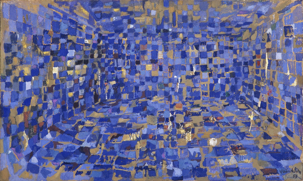 “La Grande Chambre Bleue” (1951), by Maria Helena Vieira da Silva. © Musée des Beaux-Arts de Dijon/François Jay © ADAGP, Paris 2022
