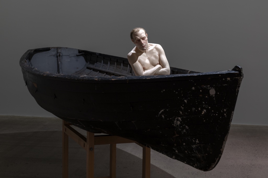 Exhibition view: "Man in a Boat" (2002). Photo: Marc Domage