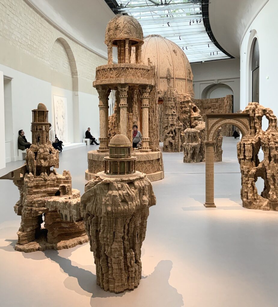 Exhibition view of "Eva Jospin: Grottesco" at the Grand Palais.