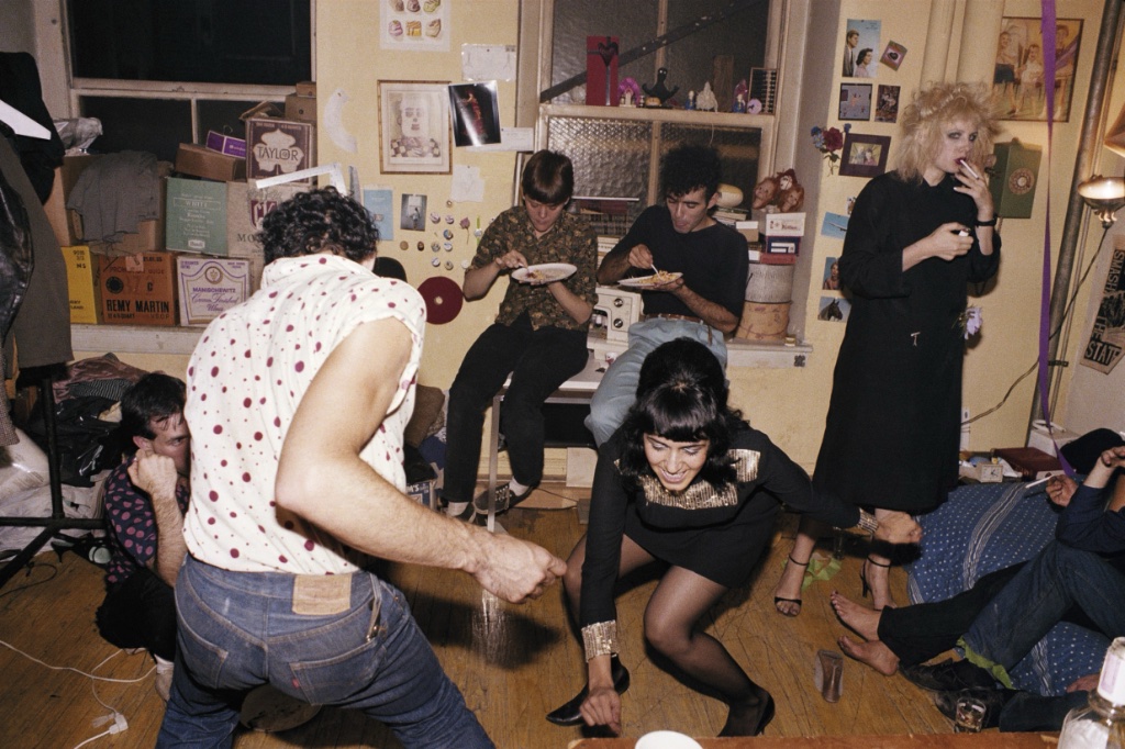 "Twisting at my birthday party, NYC, 1980." © Nan Goldin