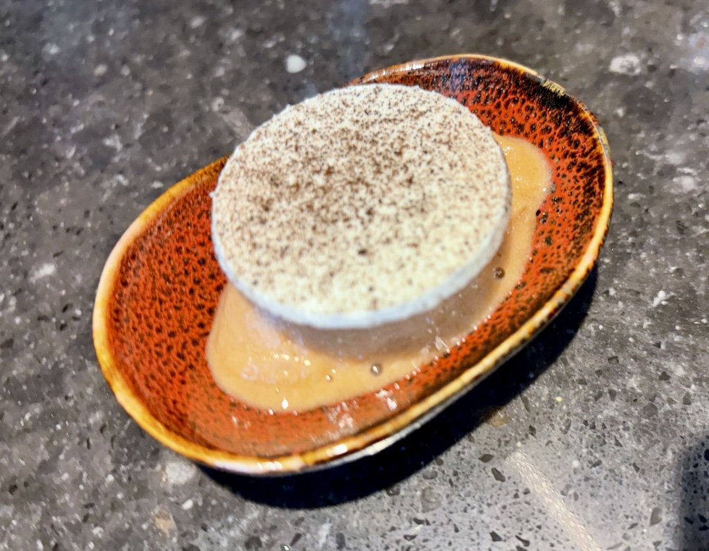 Tamarind sorbet topped with meringue.